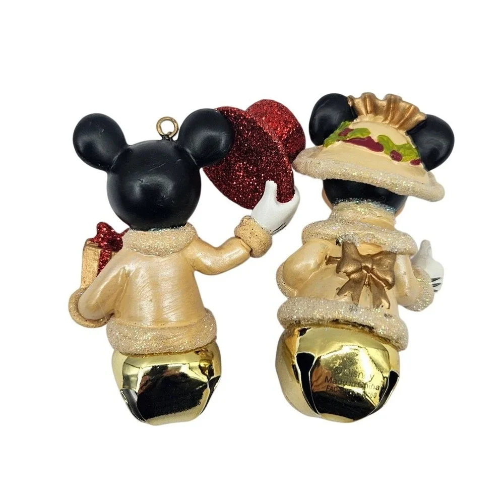 Disney Mickey Minnie Mouse Christmas Ornaments‎ Bell Gift Hat Holiday Decor